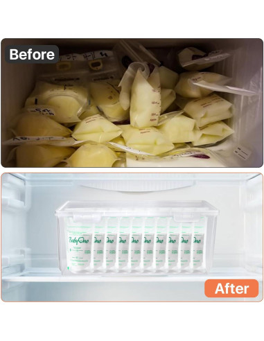 2 Organizadores de Almacenamiento para Congelador Milkary 28x8.4cm