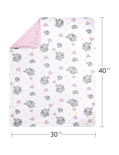 Manta de Terciopelo Micro Suave DíasU Elefante Rosa 76x102 cm 2