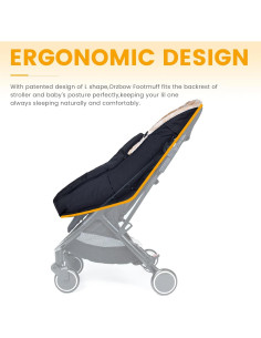 Saco de Pies Orzbow Negro para Bebé | Impermeable y Cálido 2