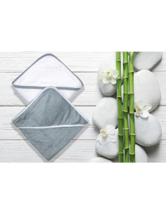 Toallas de Baño con Capucha REINA DEL BAMBÚ - 2 Piezas 76.2x76.2 cm 2
