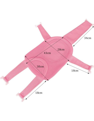 Alfombrilla de Baño para Bebé Rosa - Soporte Ajustable Antideslizante