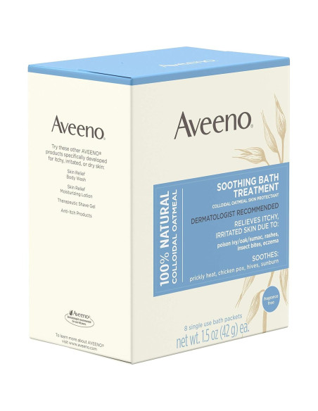Tratamiento de Baño Calmante Aveeno Avena Coloidal 8 Sobres