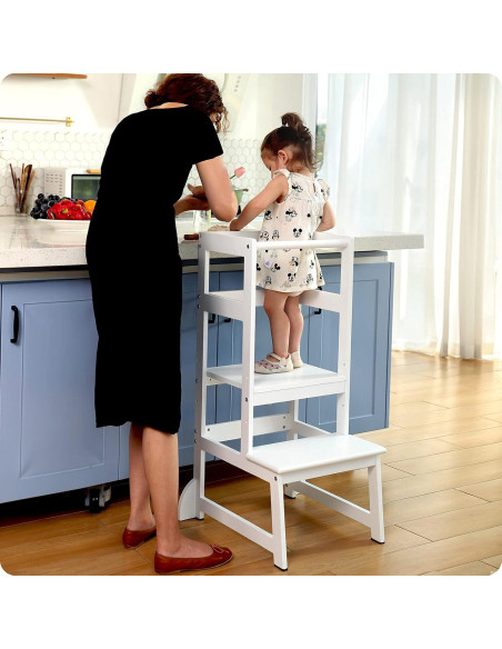 Escalera de cocina ajustable Mangohood LT008 para niños Escalera de cocina ajustable Mangohood LT008 para niños