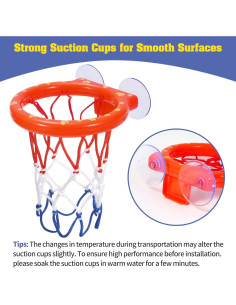 Aro de Baloncesto para Baño KSABVAIA con 4 Pelotas Blandas 2