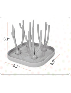 Soporte para Secar Biberones Lulyboo Gris - 16 Biberones 2