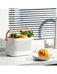 Cesta de Almacenamiento Plástico UUJOLY Amarilla 28.2x19.1x17.8 cm 2