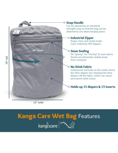 Bolsa Húmeda Kanga Care Acuario 39.4x28x34.3 cm Impermeable