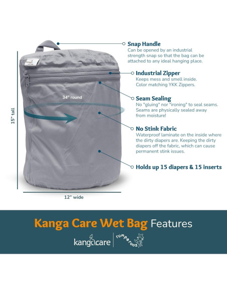 Bolsa Húmeda Kanga Care Acuario 39.4x28x34.3 cm Impermeable Bolsa Húmeda Kanga Care Acuario 39.4x28x34.3 cm Impermeable