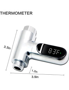 Termómetro de Ducha LynsaTac Digital LED 360 Rotativo 2