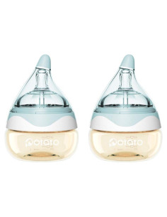 Botellas Anticólicos PPSU 80ml Azul - 2 Pack para Bebés