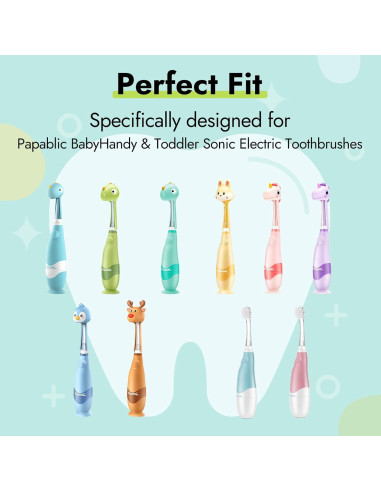 Cabezas de cepillo de dientes Papablic - 2 unidades para bebés