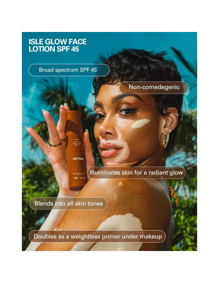 Cay Skin Isle Glow Hidratante Facial SPF 45 - 85 g