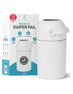 Cubo de Pañales L.A. Baby 35.2L Blanco Sin Olores