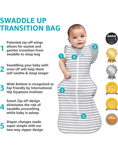 Swaddle UP Amor para Soñar Transición Medio 5.9-8.6 kg Gris
