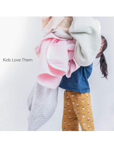 Manta Acolchada de Algodón Jersey NTBAY 76x102 cm Onda Gris 2