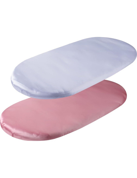 Juego de Sábanas para Cuna de Satén Tcmyyund Rosa y Blanco