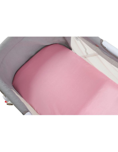 Juego de Sábanas para Cuna de Satén Tcmyyund Rosa y Blanco