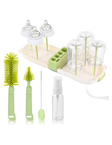 Juego de Cepillos para Biberones Lijroavy 7 en 1 Verde