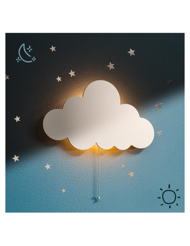 Luz Nube - Lámpara de Pared Infantil a Batería 33cm