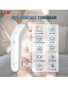 Termómetro Digital Infrarrojo CEM DT-8807S Sin Contacto 2