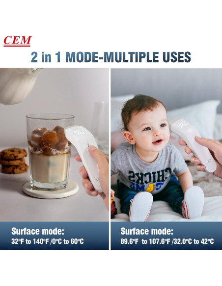 Termómetro Digital Infrarrojo CEM DT-8807S Sin Contacto