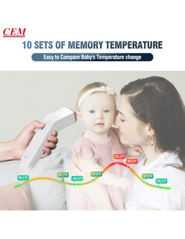 Termómetro Digital Infrarrojo CEM DT-8807S Sin Contacto