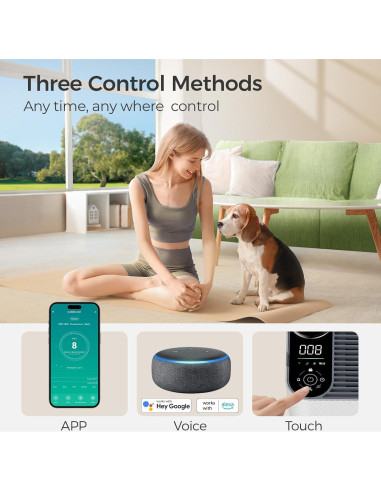 Purificador de Aire Dhyala KJ01 con Humidificador 100mL Blanco