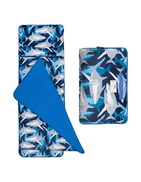 Alfombra de Siesta de Peluche Wildkin Tiburones 145x50 cm