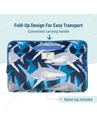 Alfombra de Siesta de Peluche Wildkin Tiburones 145x50 cm