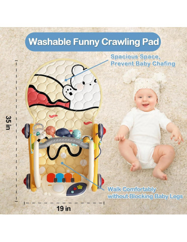 Gimnasio de Actividad para Bebés 3 en 1 con Piano Musical