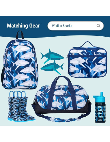 Alfombra de Siesta de Peluche Wildkin Tiburones 145x50 cm