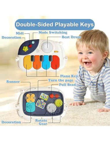 Gimnasio de Actividad para Bebés 3 en 1 con Piano Musical