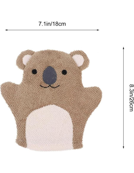 5 Guantes de Baño Exfoliantes VINTORKY para Niños - Dibujos Animados
