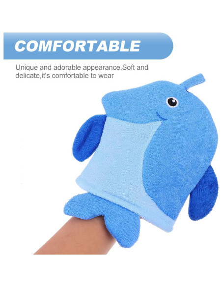 5 Guantes de Baño Exfoliantes VINTORKY para Niños - Dibujos Animados