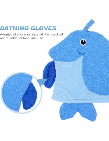 5 Guantes de Baño Exfoliantes VINTORKY para Niños - Dibujos Animados