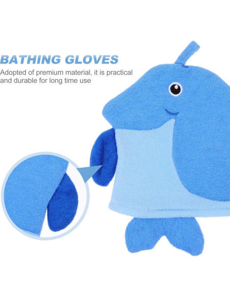 5 Guantes de Baño Exfoliantes VINTORKY para Niños - Dibujos Animados