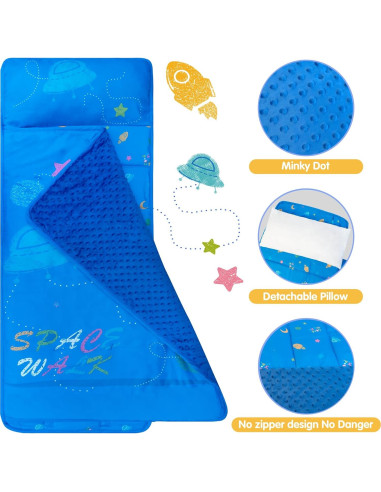 Colchoneta para Siesta Infantil Bella's Friends Azul 130x78cm
