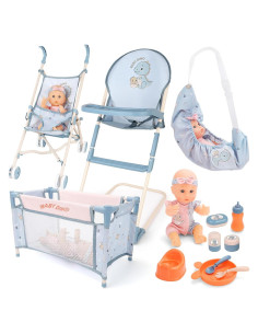 Conjunto de Cochecito de Muñeca deAO 30 cm con Accesorios