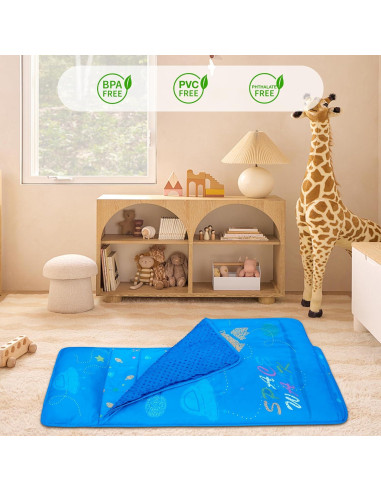 Colchoneta para Siesta Infantil Bella's Friends Azul 130x78cm