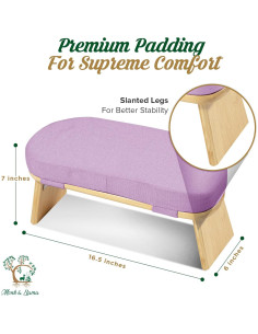 Banco de Meditación Monk & Llama - Plegable de Bambú 41x21cm 2