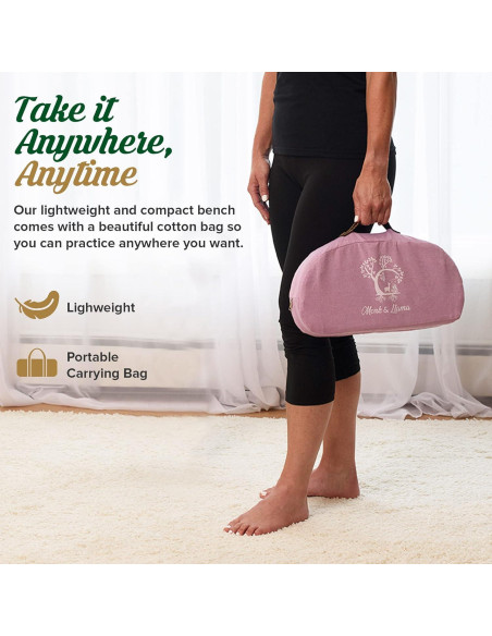 Banco de Meditación Monk & Llama - Plegable de Bambú 41x21cm