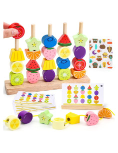 Kit Montessori de Cuentas de Madera Appoft 20 Piezas 2-5 Años