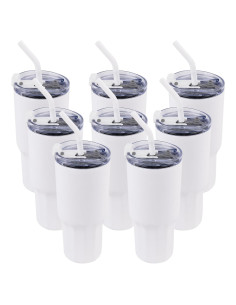 Vaso Térmico VEGOND 30oz Acero Inoxidable Aislado Blanco