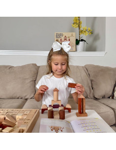 Bloques de Construcción de Madera Hexagon - 86 Piezas FSC 2