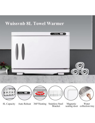 Armario Calentador de Toallas Wuissvnb A01 8L Blanco