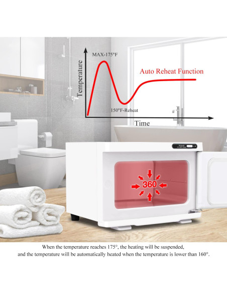 Armario Calentador de Toallas Wuissvnb A01 8L Blanco