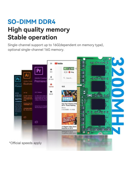 Mini PC Beelink N100 16GB RAM 500GB SSD Doble HDMI 4K