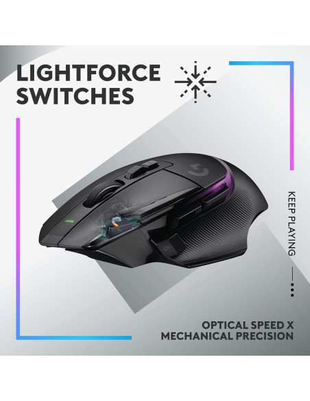 Logitech G502 X Plus Ratón Óptico Inalámbrico RGB HERO 25K Logitech G502 X Plus Ratón Óptico Inalámbrico RGB HERO 25K