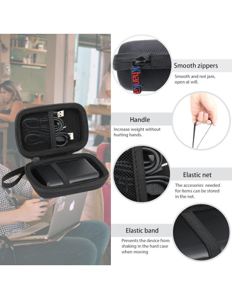 Funda Dura Khanka para Anker PowerCore 10000mAh - Negro