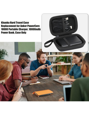 Funda Dura Khanka para Anker PowerCore 10000mAh - Negro